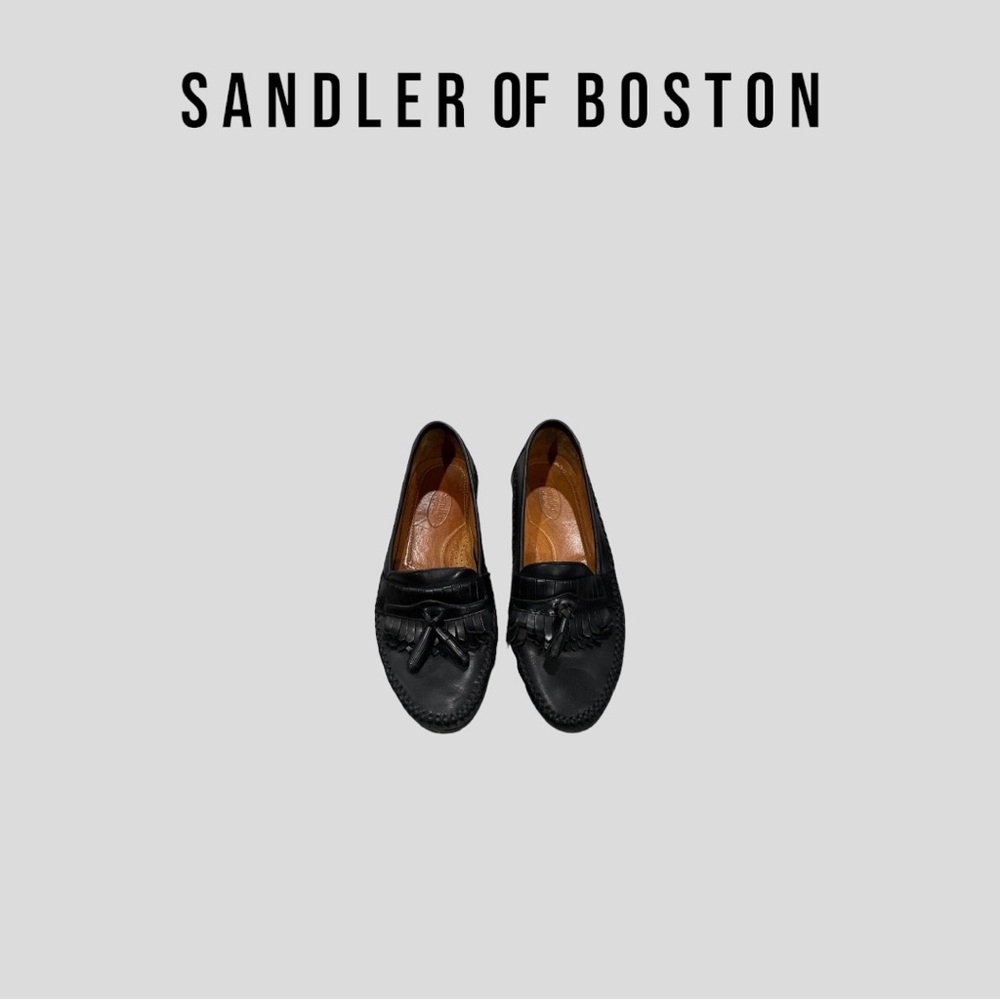 Vintage loafers Sandler of Boston tassel dress shoes Brazil Black
